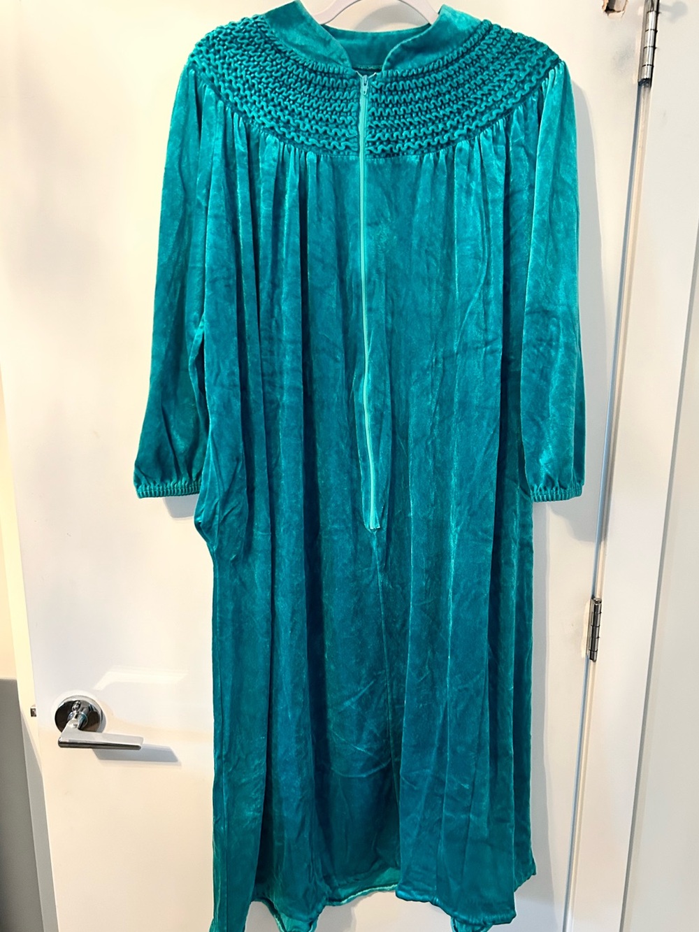 SEARS Vintage Velvet Zippered House Dress